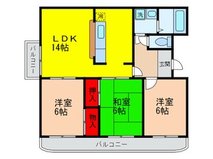 ハーモニーⅠの物件間取画像